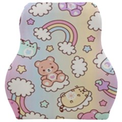 Pusheen Carebears Bears Cat Colorful Cute Pastel Pattern Car Seat Velour Cushion  by Sapixe