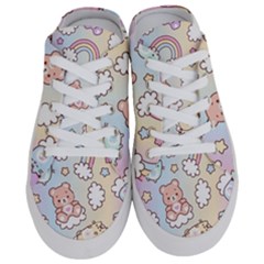 Pusheen Carebears Bears Cat Colorful Cute Pastel Pattern Half Slippers by Sapixe