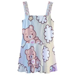 Pusheen Carebears Bears Cat Colorful Cute Pastel Pattern Kids  Layered Skirt Swimsuit by Sapixe