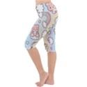 Pusheen Carebears Bears Cat Colorful Cute Pastel Pattern Lightweight Velour Cropped Yoga Leggings View2