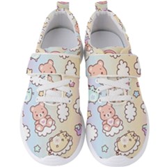 Pusheen Carebears Bears Cat Colorful Cute Pastel Pattern Men s Velcro Strap Shoes by Sapixe