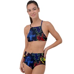 Bears Colors Dead Head Deadhead Grateful Dead High Waist Tankini Set by Sapixe