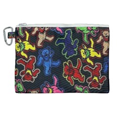 Bears Colors Dead Head Deadhead Grateful Dead Canvas Cosmetic Bag (xl) by Sapixe