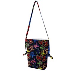 Bears Colors Dead Head Deadhead Grateful Dead Folding Shoulder Bag by Sapixe