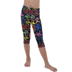 Bears Colors Dead Head Deadhead Grateful Dead Kids  Lightweight Velour Capri Leggings  by Sapixe