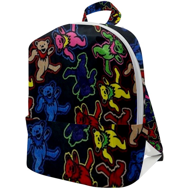 Bears Colors Dead Head Deadhead Grateful Dead Zip Up Backpack