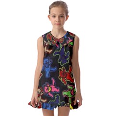 Bears Colors Dead Head Deadhead Grateful Dead Kids  Pilgrim Collar Ruffle Hem Dress by Sapixe