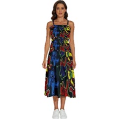 Bears Colors Dead Head Deadhead Grateful Dead Sleeveless Shoulder Straps Boho Dress by Sapixe