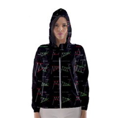 Chart Pattern Women s Hooded Windbreaker