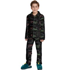 Chart Pattern Kids  Long Sleeve Velvet Pajamas Set