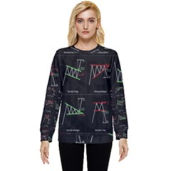 Chart Pattern Hidden Pocket Sweatshirt