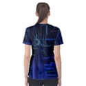 Screen Glitch Broken  Crack  Fracture  Glass Pattern Women s Sport Mesh Tee View2