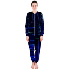 Screen Glitch Broken  Crack  Fracture  Glass Pattern Onepiece Jumpsuit (ladies)