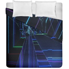 Screen Glitch Broken  Crack  Fracture  Glass Pattern Duvet Cover Double Side (california King Size) by Sapixe