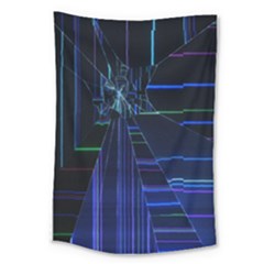 Screen Glitch Broken  Crack  Fracture  Glass Pattern Large Tapestry