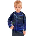 Screen Glitch Broken  Crack  Fracture  Glass Pattern Kids  Hooded Pullover View1