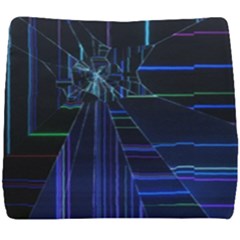 Screen Glitch Broken  Crack  Fracture  Glass Pattern Seat Cushion by Sapixe