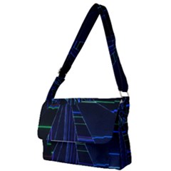 Screen Glitch Broken  Crack  Fracture  Glass Pattern Full Print Messenger Bag (s) by Sapixe