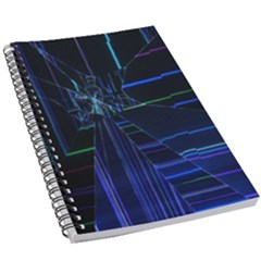 Screen Glitch Broken  Crack  Fracture  Glass Pattern 5 5  X 8 5  Notebook by Sapixe