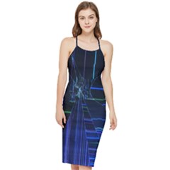 Screen Glitch Broken  Crack  Fracture  Glass Pattern Bodycon Cross Back Summer Dress by Sapixe