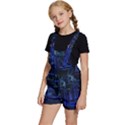 Screen Glitch Broken  Crack  Fracture  Glass Pattern Kids  Short Overalls View2