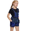 Screen Glitch Broken  Crack  Fracture  Glass Pattern Kids  Short Overalls View3