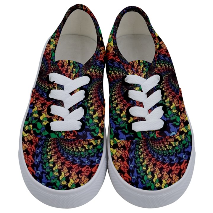 Deadhead Bears Band  Colorsdead Head Grateful Dead Pattern Kids  Classic Low Top Sneakers