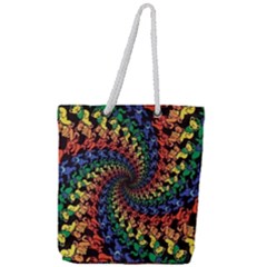 Deadhead Bears Band  Colorsdead Head Grateful Dead Pattern Full Print Rope Handle Tote (large) by Sapixe