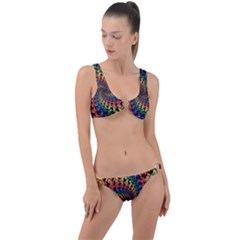 Deadhead Bears Band  Colorsdead Head Grateful Dead Pattern Ring Detail Crop Bikini Set