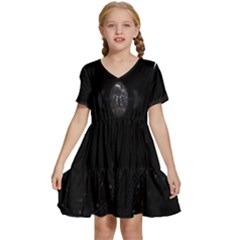 Night Fairies Kids  Short Sleeve Tiered Mini Dress by CreatureFeature