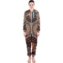 Bohemian Flair In Blue And Earthtones Hooded Jumpsuit (Ladies) View1