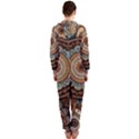 Bohemian Flair In Blue And Earthtones Hooded Jumpsuit (Ladies) View2