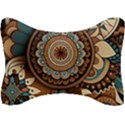 Bohemian Flair In Blue And Earthtones Seat Head Rest Cushion View1