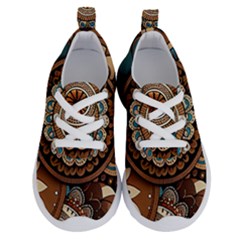 Bohemian Flair In Blue And Earthtones Running Shoes by HWDesign