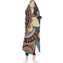 Bohemian Flair In Blue And Earthtones Wearable Blanket View1