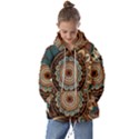 Bohemian Flair In Blue And Earthtones Kids  Oversized Hoodie View1