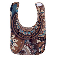 Bohemian Flair In Blue And Earthtones Baby Bib