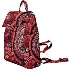 Bohemian Vibes In Vibrant Red Buckle Everyday Backpack by HWDesign