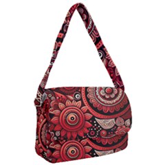 Bohemian Vibes In Vibrant Red Courier Bag by HWDesign