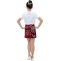 Bohemian Vibes In Vibrant Red Kids  Tennis Skirt View2