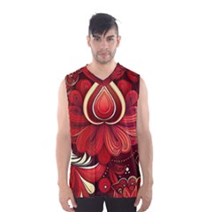 Bohemian Flower Drop Men s Basketball Tank Top by HWDesign