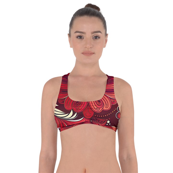 Bohemian Flower Drop Got No Strings Sports Bra