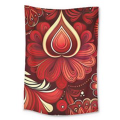 Bohemian Flower Drop Large Tapestry by HWDesign