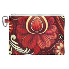 Bohemian Flower Drop Canvas Cosmetic Bag (xl) by HWDesign