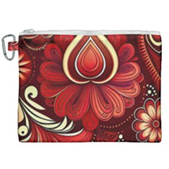 Bohemian Flower Drop Canvas Cosmetic Bag (xxl) by HWDesign