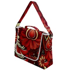 Bohemian Flower Drop Box Up Messenger Bag by HWDesign