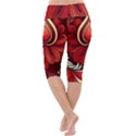 Bohemian Flower Drop Lightweight Velour Cropped Yoga Leggings View4