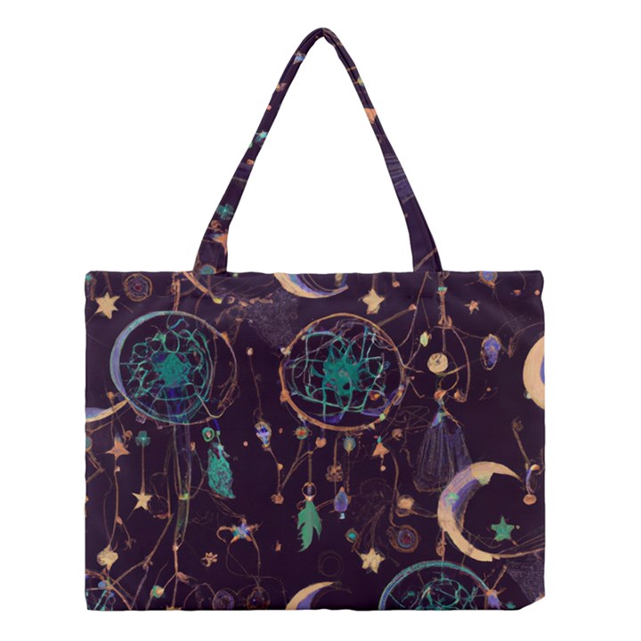 Bohemian  stars, moons, and dreamcatchers Medium Tote Bag