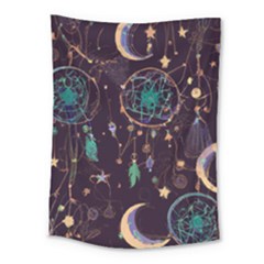 Bohemian  Stars, Moons, And Dreamcatchers Medium Tapestry by HWDesign