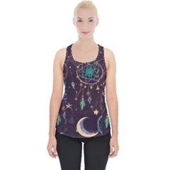 Bohemian  Stars, Moons, And Dreamcatchers Piece Up Tank Top